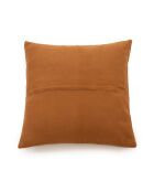 La Housse de Coussin Four Leather Panel - Camel - 40x40x1 cm