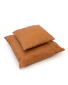 La Housse de Coussin Four Leather Panel - Camel - 40x40x1 cm