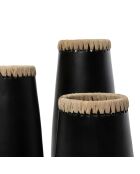 Le Vase Sneaky Noir Naturel M - 14x14x26 cm