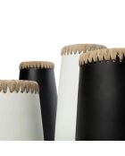 Le Vase Sneaky Noir Naturel M - 14x14x26 cm