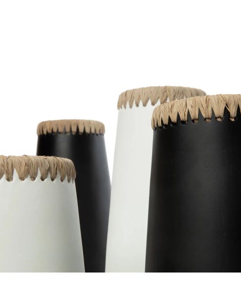 Le Vase Sneaky Noir Naturel M - 14x14x26 cm