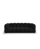 Aster Modulares 4-Sitzer-Sofa aus schwarzem Samt, 244 x 102 x 70