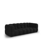 Aster Modulares 4-Sitzer-Sofa aus schwarzem Samt, 244 x 102 x 70