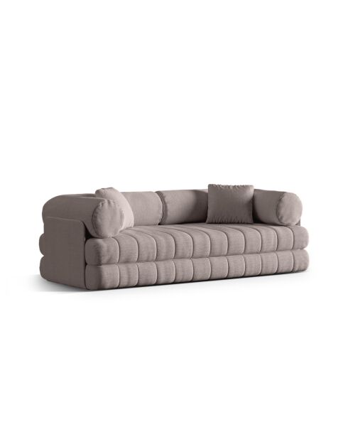 Sofá cama Daisy de 3 plazas Gris cálido - 206x95x70