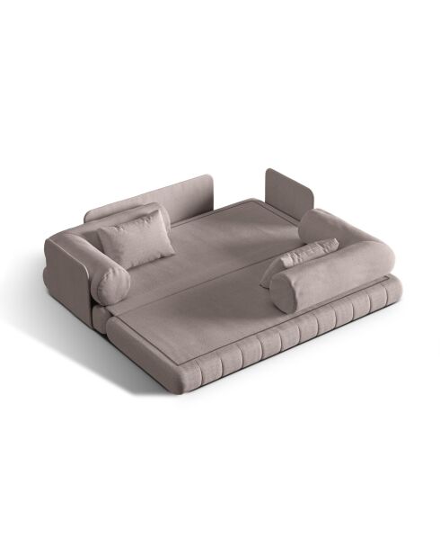 Sofá cama Daisy de 3 plazas Gris cálido - 206x95x70