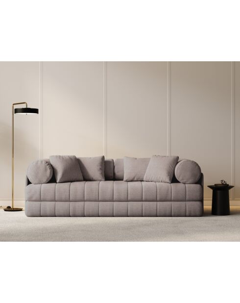 Sofá cama Daisy de 3 plazas Gris cálido - 206x95x70