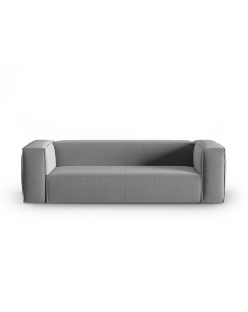 Verbena 4-Sitzer-Samtsofa Hellgrau - 230x94x73 cm