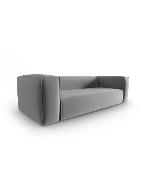 Verbena 4-Sitzer-Samtsofa Hellgrau - 230x94x73 cm