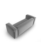 Verbena 4-Sitzer-Samtsofa Hellgrau - 230x94x73 cm