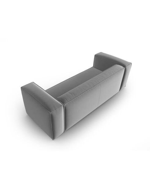 Verbena 4-Sitzer-Samtsofa Hellgrau - 230x94x73 cm