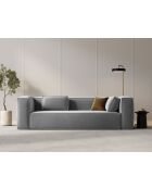 Verbena 4-Sitzer-Samtsofa Hellgrau - 230x94x73 cm