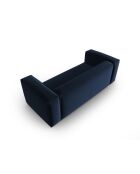Canapé velours Verbena 3 places Bleu Roi - 200x94x73 cm