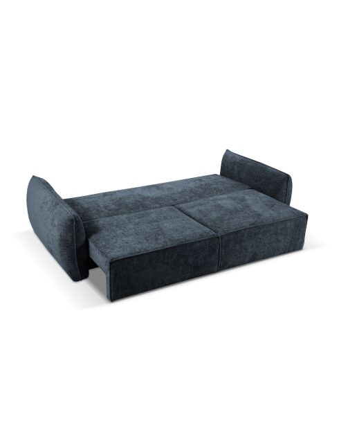 Vanda 3-Sitzer-Ausziehsofa mit Stauraum Königsblau - 244x97x91 cm