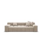 Agave 3-Sitzer-Sofa aus Strukturstoff Hellbeige - 240x100x75 cm