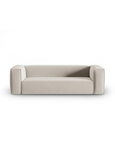 Verbena 4-Sitzer-Samtsofa Ecru - 230x94x73 cm