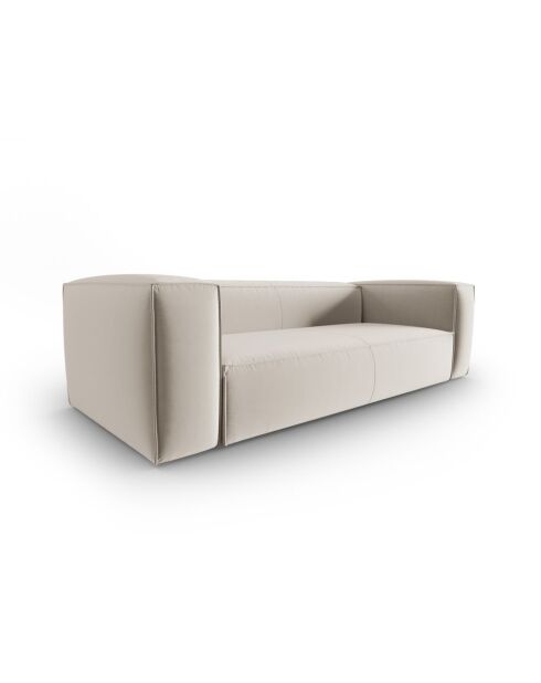 Verbena 4-Sitzer-Samtsofa Ecru - 230x94x73 cm