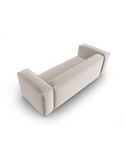 Verbena 4-Sitzer-Samtsofa Ecru - 230x94x73 cm