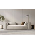Verbena 4-Sitzer-Samtsofa Ecru - 230x94x73 cm
