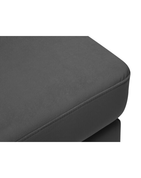 Pouf velours Hebe 1 place Gris Foncé - 86x60x43