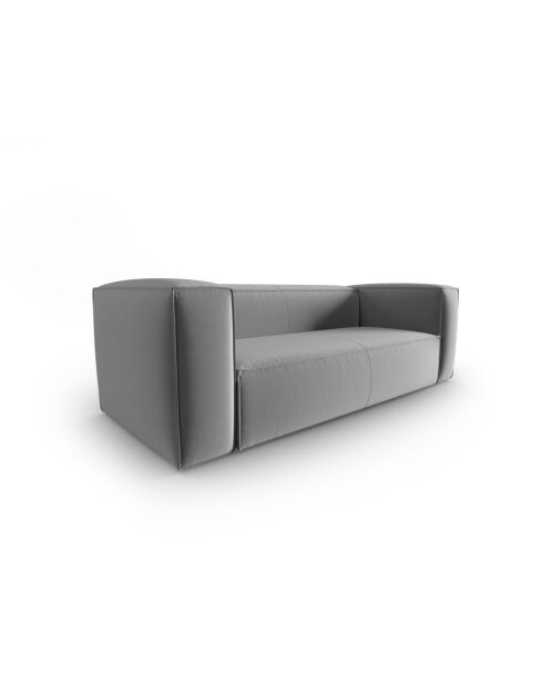 Verbena 3-Sitzer-Samtsofa Hellgrau - 200x94x73 cm