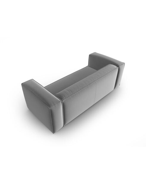 Verbena 3-Sitzer-Samtsofa Hellgrau - 200x94x73 cm