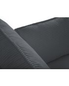 Venkel 3-zits converteerbare fluwelen bank met opbergdoos Donkergrijs - 235x100x87 cm