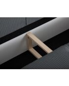 Venkel 3-zits converteerbare fluwelen bank met opbergdoos Donkergrijs - 235x100x87 cm