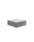 Pouf velours Vanda 1 place Gris - 100x80x38 cm