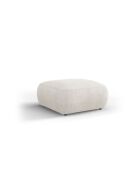 Bouclé Pouf Jasmin 1 place Beige - 75x75x36