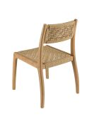 Ensemble de salon de jardin 4 personnes- 1 table à manger carrée et 4 chaises de jardin beige