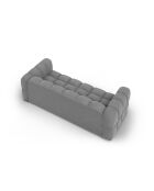 Aster Modulares 4-Sitzer-Sofa aus hellgrauem Samt - 244x102x70