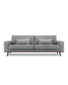 Hebe 3-Sitzer-Sofa aus grauem Samt - 236 x 93 x 83 cm