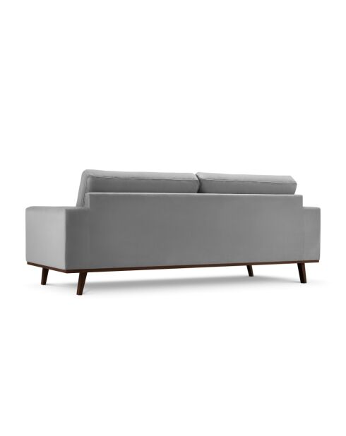 Hebe 3-Sitzer-Sofa aus grauem Samt - 236 x 93 x 83 cm