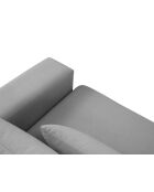 Hebe 3-Sitzer-Sofa aus grauem Samt - 236 x 93 x 83 cm