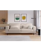 Hebe 3-Sitzer-Samtsofa Beige - 236x93x83 cm
