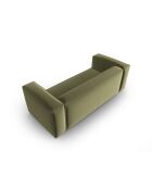Sofá Verbena de 3 plazas de terciopelo verde claro - 200x94x73 cm