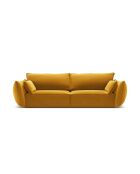 Vanda 3-Sitzer-Samtsofa Gelb - 208x110x85 cm