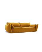 Vanda 3-Sitzer-Samtsofa Gelb - 208x110x85 cm
