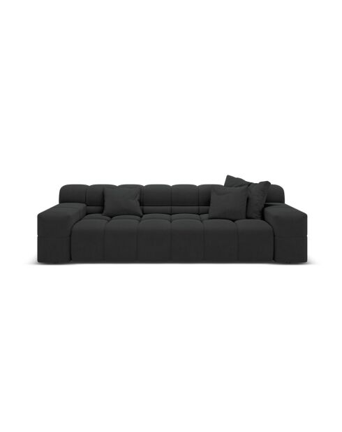 Agave 3-Sitzer-Sofa aus Strukturstoff Anthrazit - 240x100x75 cm