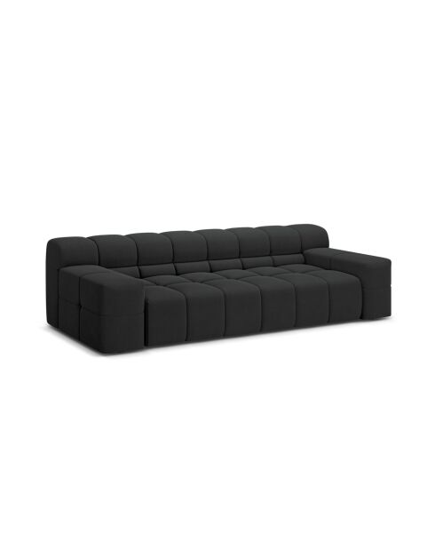 Agave 3-Sitzer-Sofa aus Strukturstoff Anthrazit - 240x100x75 cm