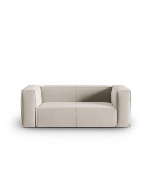 Verbena 2-Sitzer-Samtsofa Ecru - 150x94x73 cm