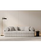 Daisy 3-zits slaapbank in beige fluweel - 206x95x70