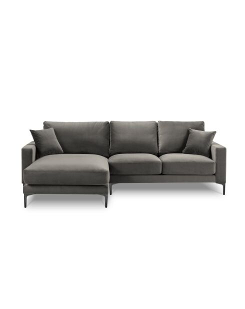 Verbena 2-Sitzer-Samtsofa Hellgrau - 150x94x73 cm