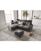 Verbena 2-Sitzer-Samtsofa Hellgrau - 150x94x73 cm