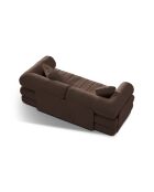 Daisy 3-Sitzer-Schlafsofa aus Samt, schokoladenbraun — 206x95x70