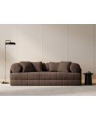 Daisy 3-Sitzer-Schlafsofa aus Samt, schokoladenbraun — 206x95x70