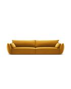 Vanda 4-Sitzer-Samtsofa Gelb - 248x110x85 cm
