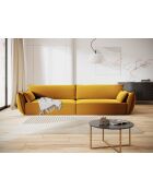 Vanda 4-Sitzer-Samtsofa Gelb - 248x110x85 cm