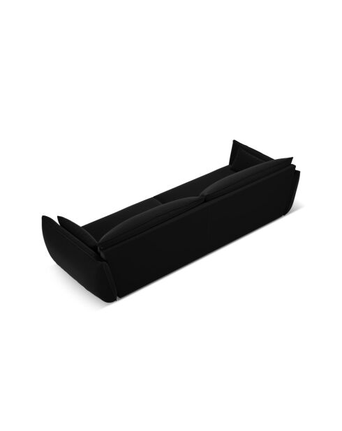 Sofá negro de 4 plazas Vanda - 248x110x85 cm