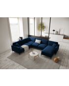 Panorama-Ecksofa (linke Seite) Venus Velvet 6-Sitzer Königsblau - 326x236x90 cm